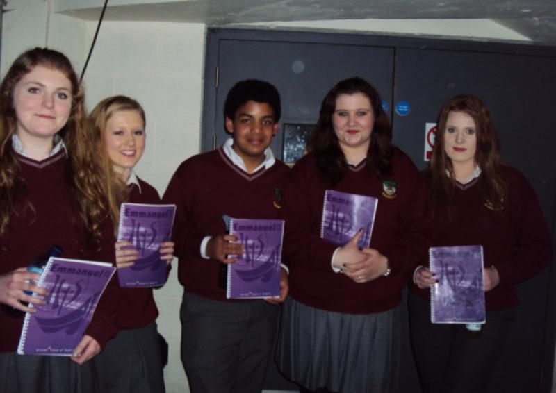 Pictured left to right Soloists- Miranda Faul, Alesi Horan, Adam Hall, Michaela Moore and Niamh Doherty.