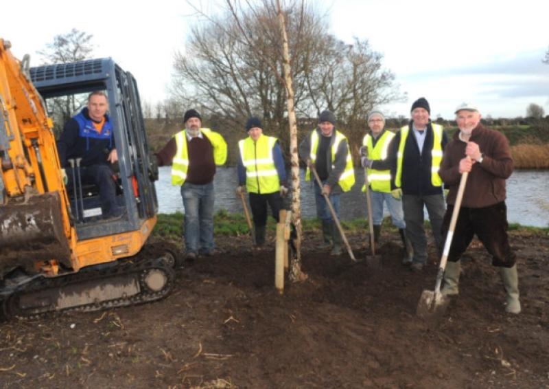 At the Tree Planting at Linear Park organised by Newbridge Town Council were  Jerry Delaney, Deaglain De Paor, John Yates, John Phelan, Jimmy Sheridan, Ger Ahern, Mick Deely, Mayor of Newbridge. Photo: Jimmy Fullam.