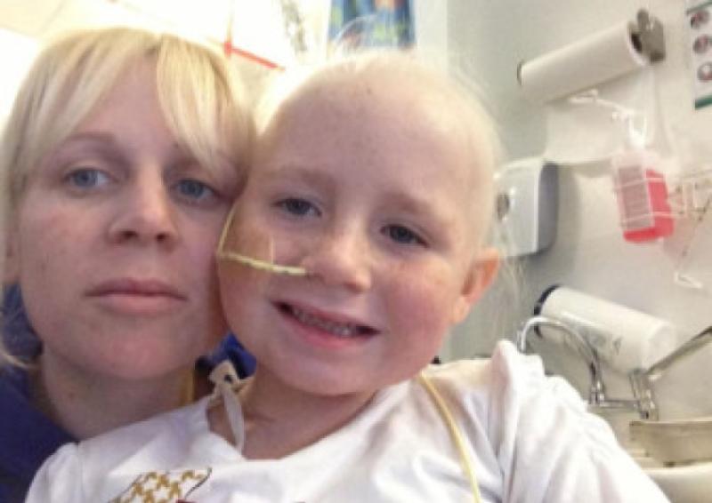 Little Leah Taffee from Robertstown with her mum Sabrina. Leah is battling brain cancer.and needs life saving treatment in Boston.