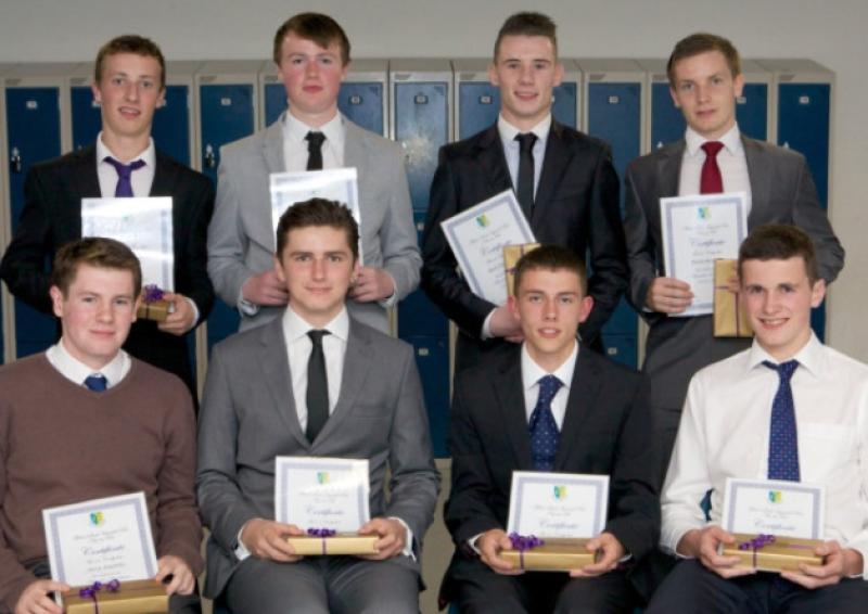 Standing from left: John Joyce, Adam Jackson, Adam Fitzsimons, David McGrath. Seated from left: Adam Trundle, John Quirke, Jonathan Heavey, Liam Power. Photo Tony Keane.