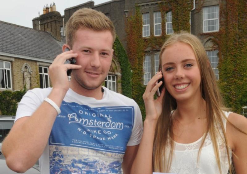 Leaving Certs. Newbridge  College.  Jordan Leigh-Kenna, Cliodhna Tutty-Bardon,   Photo. Jimmy Fullam.