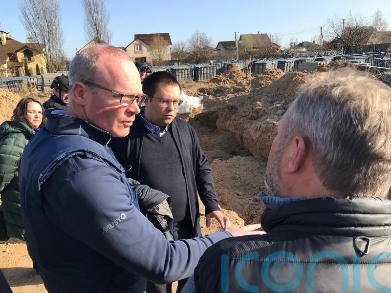 Simon Coveney on visit to Ukraine to show Ireland’s support