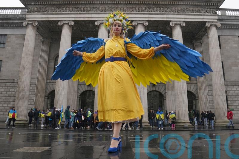Ukrainians gather in Dublin for third anniversary of Russian invasion