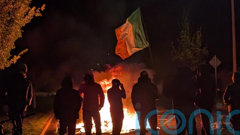 Six arrests near Kildare border as Irish police condemn ‘mob thuggery’