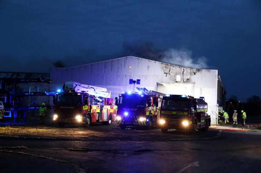 PICTURES Fire breaks out at Donnelly Mirrors site in Naas this