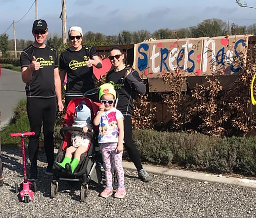 Ronan, Caoimhe, Nia, Oonagh and Nia Walsh with Sophia Anthonj 