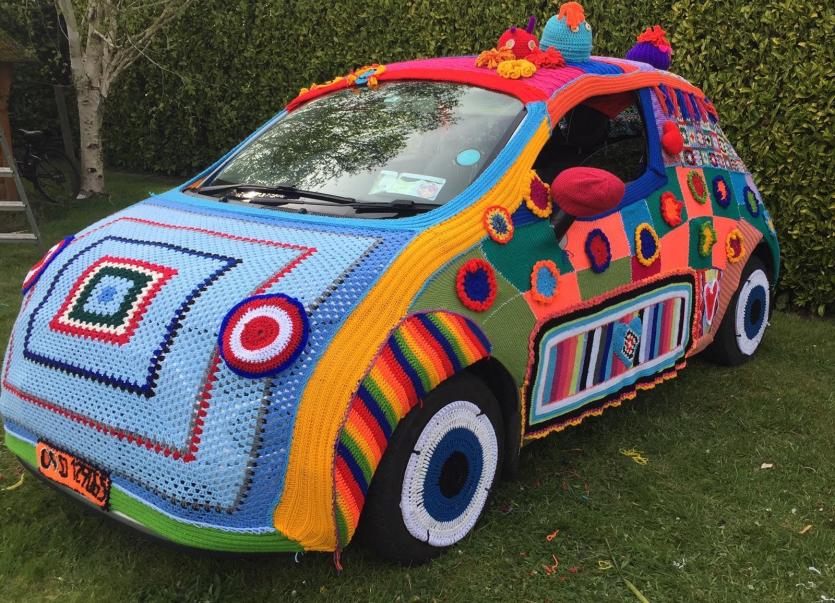 Yarn bombed car in Newbridge and Naas this Thursday Leinster Leader
